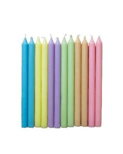 Coloured candles 8pcs x30 satchet