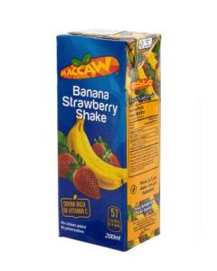 Maccaw Banana/Strawberry Drink 180ml x 24